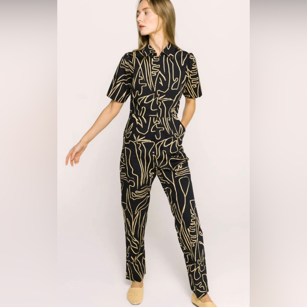 NWOT Bel Kazan Kami Jumpsuit Black Rye size Medium